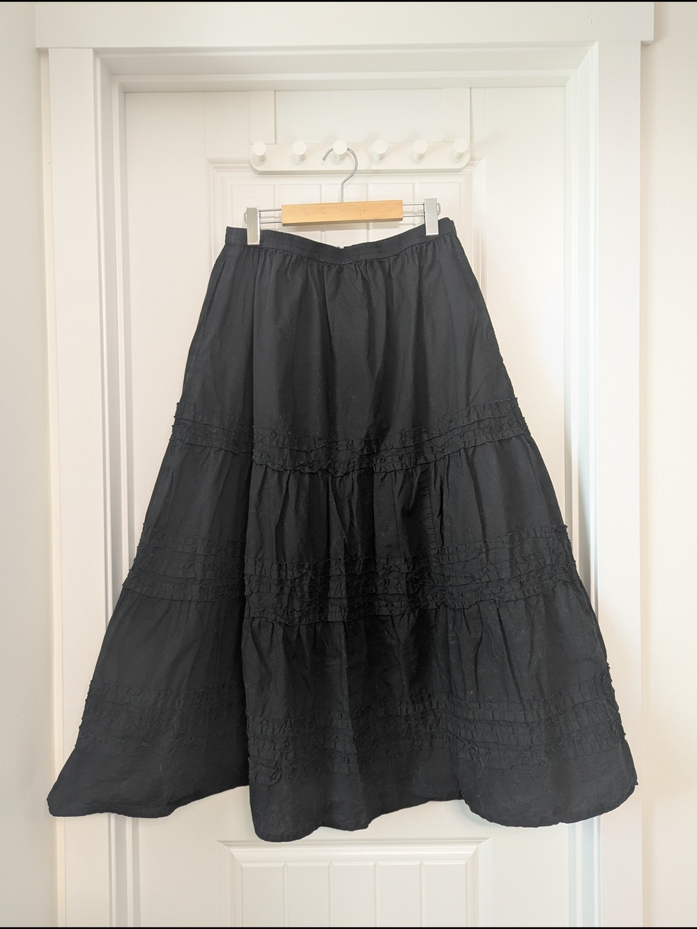 Women’s Black Tiered Maxi Skirt